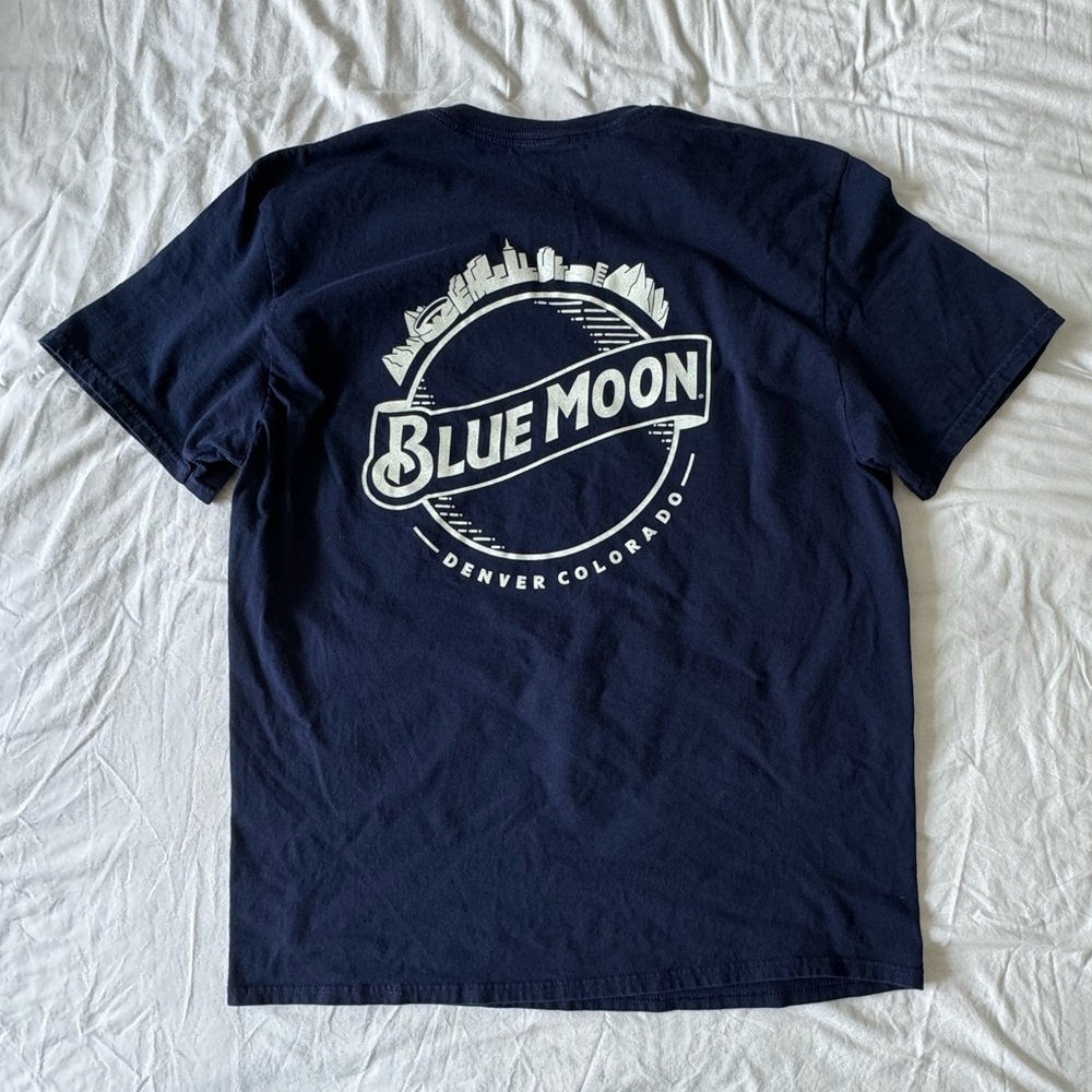 BLUE MOON NAVY BLUE T-SHIRT SIZE LARGE